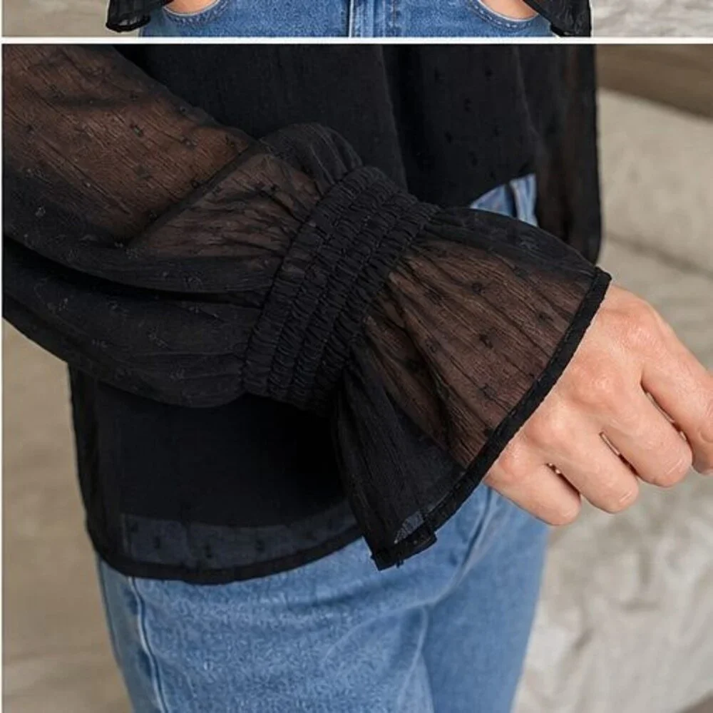 Mauve Tie Neck Blouse